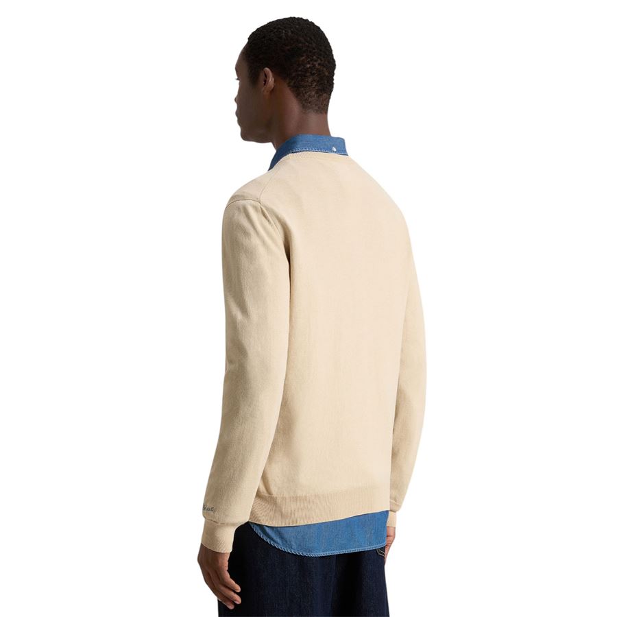 Maglia girocollo in puro cotone con logo ricamato da uomo Woolrich | CFWOKN03318640